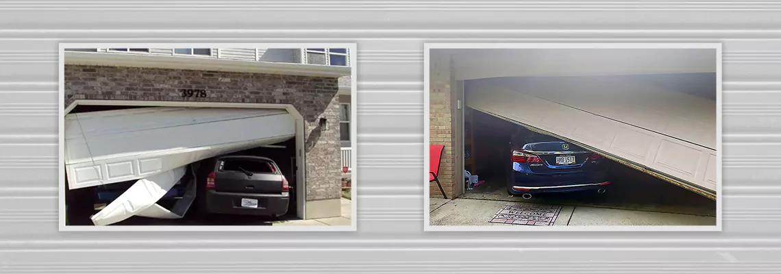 Repair Commercial Garage Door Got Hit By A Car in Bartlett, Illinois